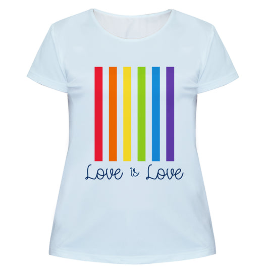 Love Is Love Light Blue Short Sleeve Tee Shirt