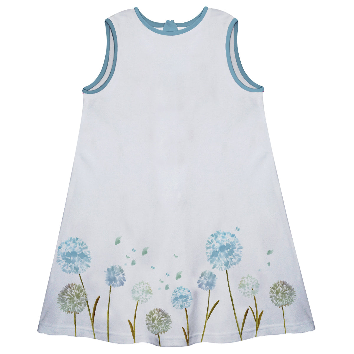 Floral Personalized Name White A Line Dress - Wimziy&Co.
