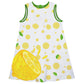 Lemons Name White and Yellow Polka Dots A Line Dress - Wimziy&Co.