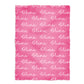 Personalized Name Pink Print Fleece Blanket 40 x 58