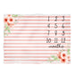 Roses Personalized Name White and Coral Stripes Plush Minky Throw 38 x 47 - Wimziy&Co.