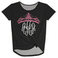 Crown and Personalized  Monogram Black Knot Top - Wimziy&Co.
