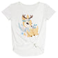 Deer Personalized Name White Knot Top - Wimziy&Co.