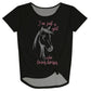 I Am Just A Girl Who Loves Horses Black Knot Top - Wimziy&Co.