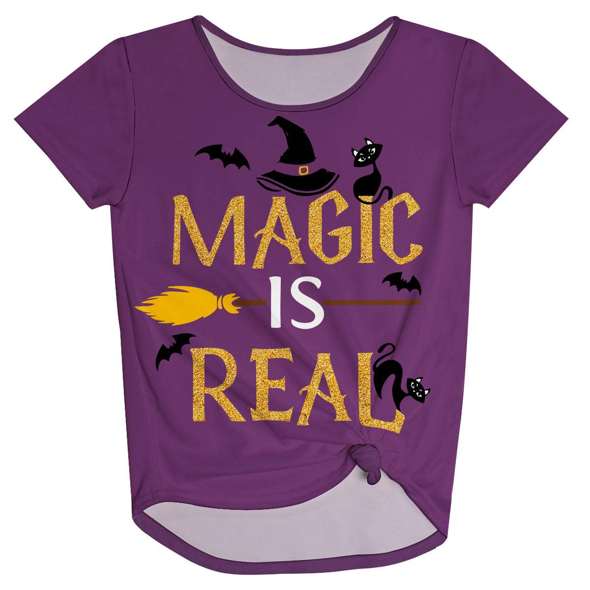Magic Is Real Purple Knot Top