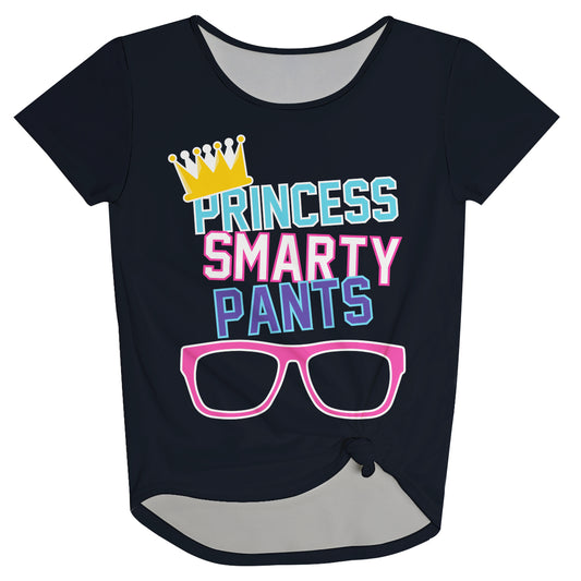 Princess Smarty Pants Black Knot Top
