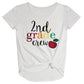 Your Grade Crew White Knot Top