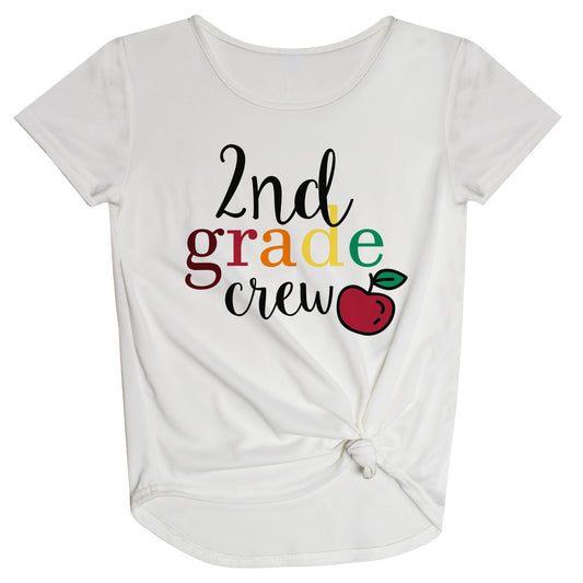 Your Grade Crew White Knot Top