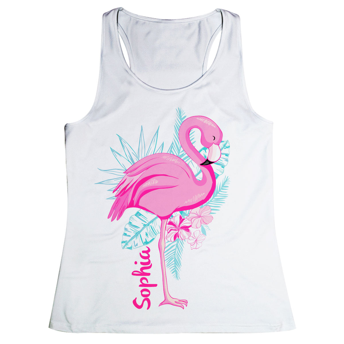 Flamingo Name White Tank Top - Wimziy&Co.