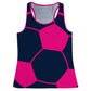 Soccer Monogram Navy and Pink Tank Top - Wimziy&Co.