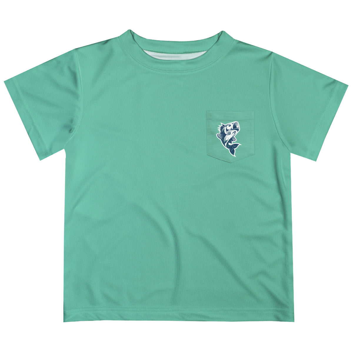 American Fishing Green Mint Short Sleeve Tee Shirt With Pocket