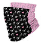 Ballet Dance Black and Pink Face Gaiter Set of Two