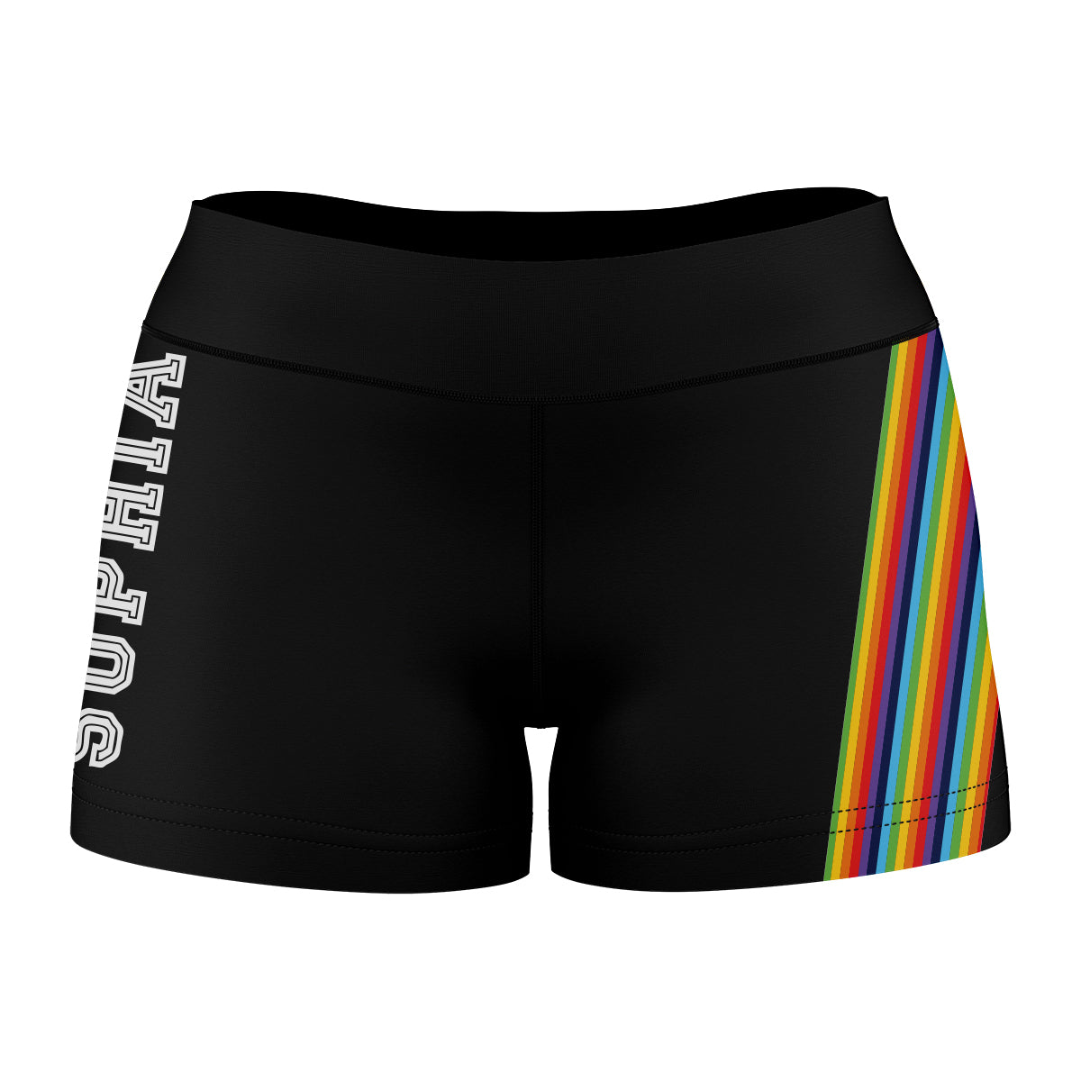 Stripes Personalized Name Black Shorties