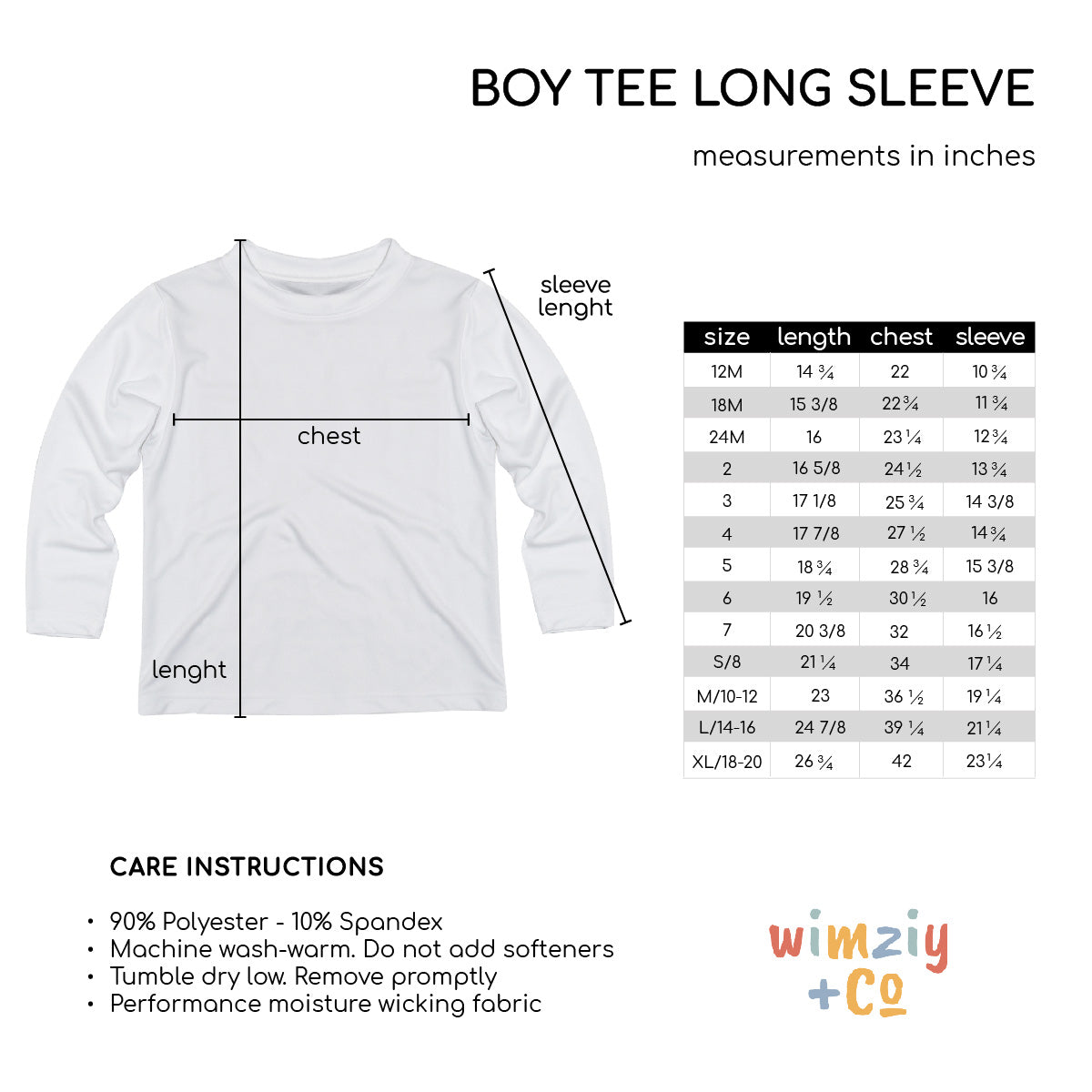 Golf Name Long Sleeve Boys Tee Shirt - Wimziy&Co.