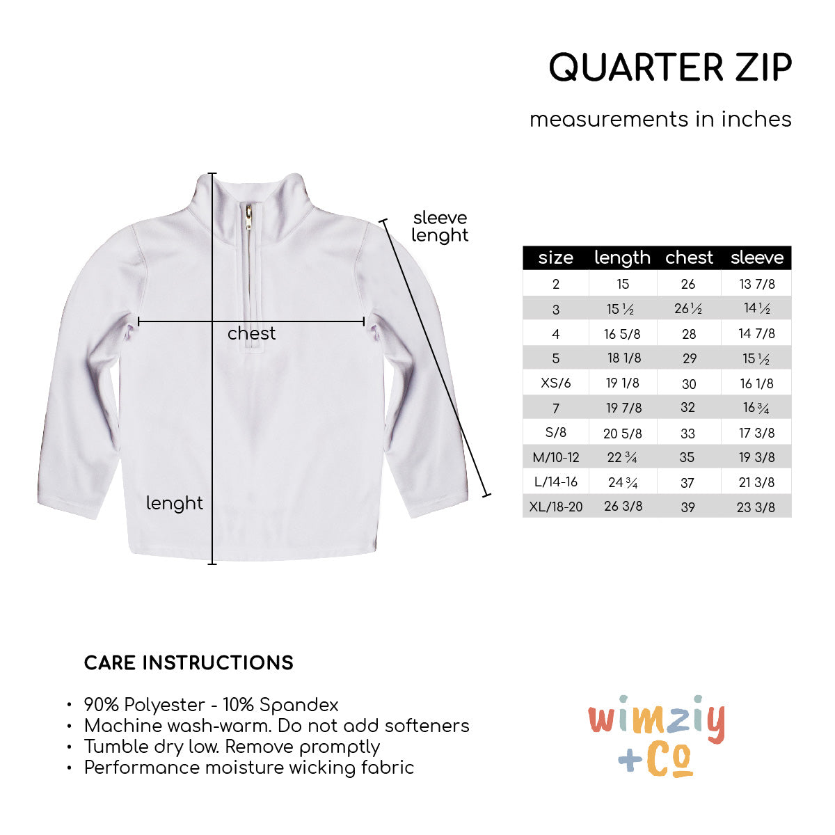 Monogram Long Sleeve Quarter Zip - Wimziy&Co.
