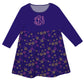 Girls purple  dress with monogram - Wimziy&Co.