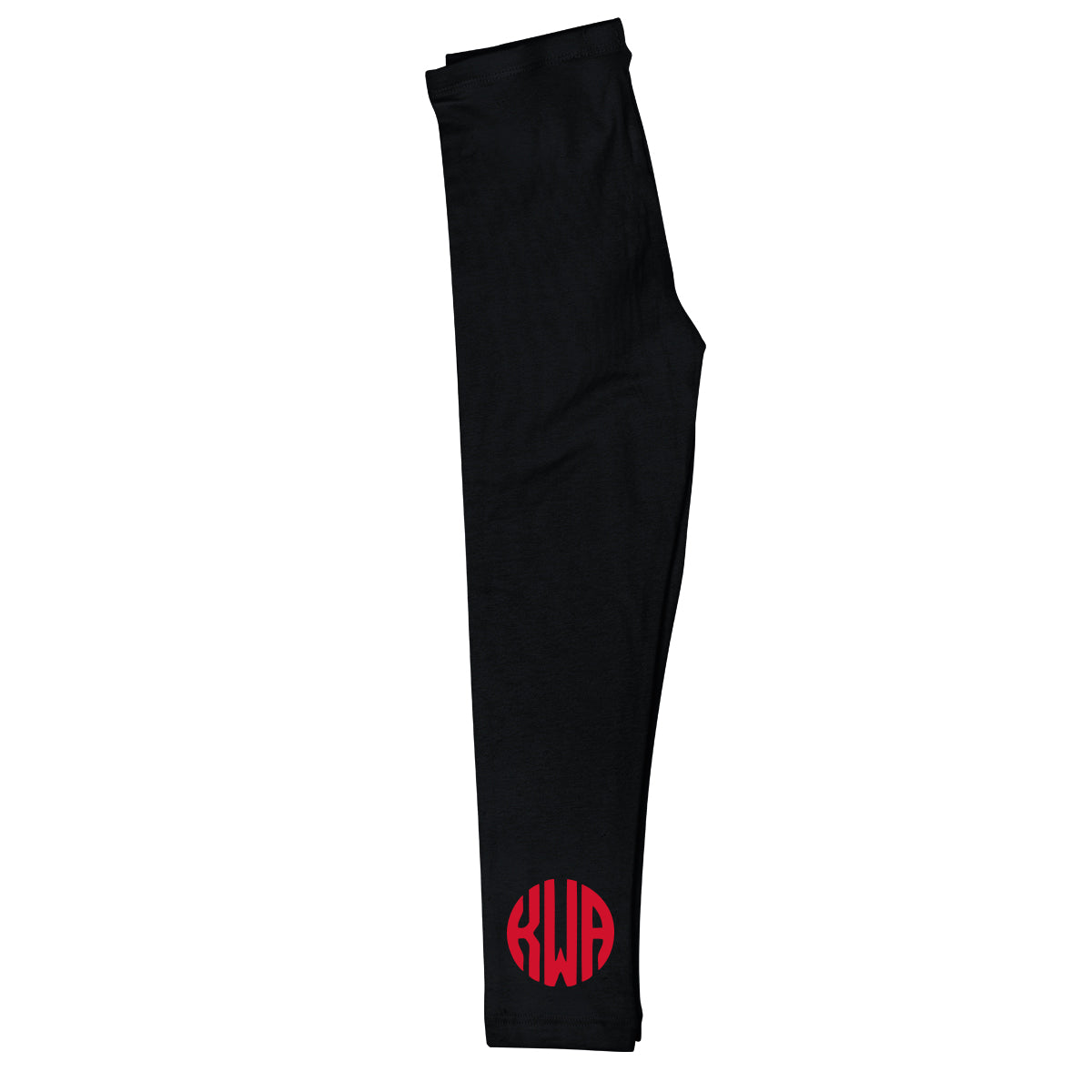 Girls black and red leggings with monogram - Wimziy&Co.