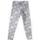 Girls white and grey leggings with name and monogram - Wimziy&Co.