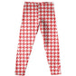 Girls red and white houndstooth leggings - Wimziy&Co.