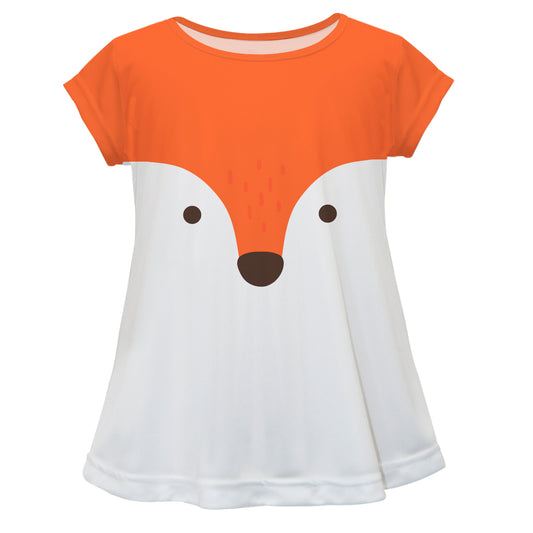 Girls orange and white foxy blouse - Wimziy&Co.