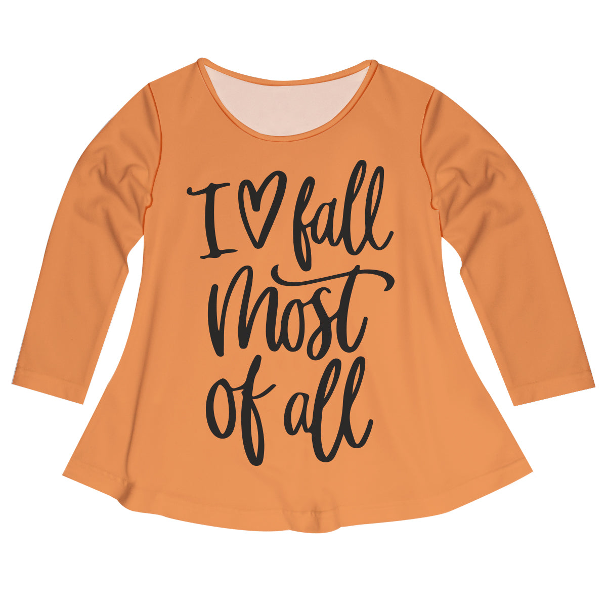 Girls orange and brown fall blouse - Wimziy&Co.