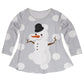 Girls gray snowman blouse - Wimziy&Co.
