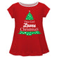 Girls red and green christmas tree blouse - Wimziy&Co.
