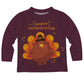 Boys Maroon turkey tee shirt - Wimziy&Co.