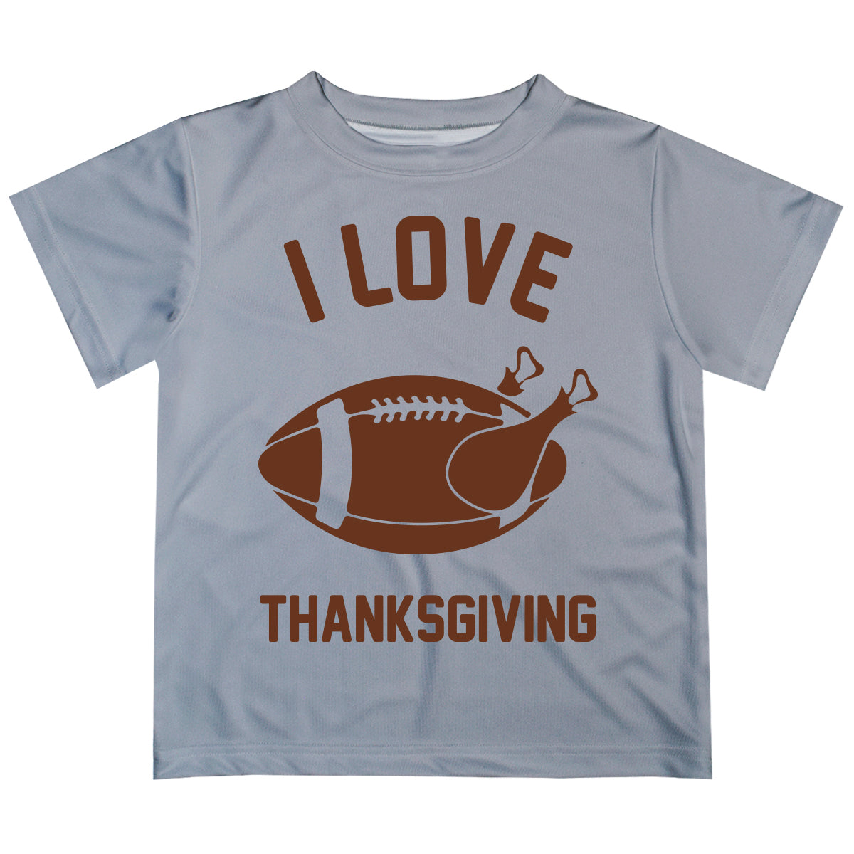 Boys grey and brown thanksgiving tee shirt - Wimziy&Co.