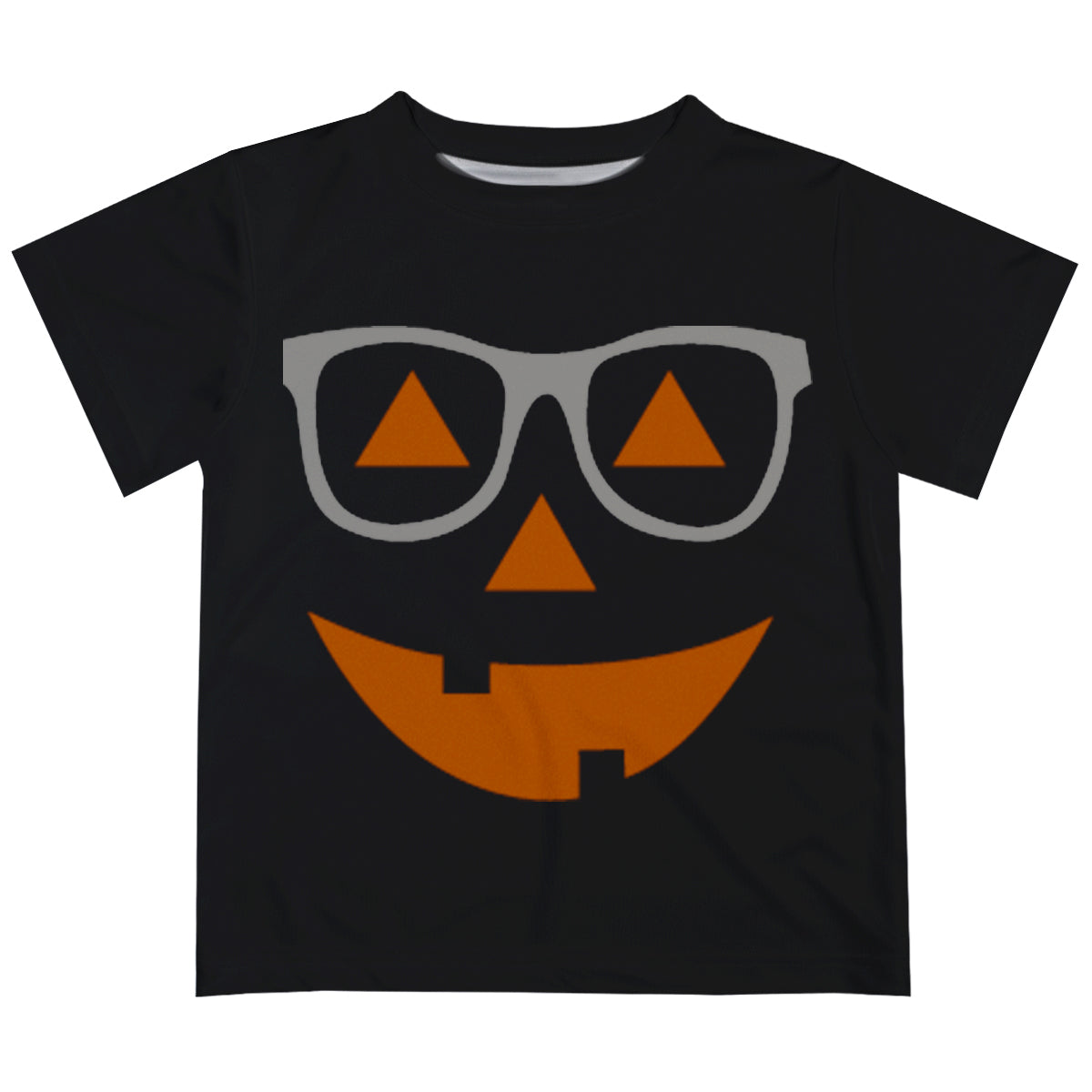 Boys black and orange jack o lantern tee shirt - Wimziy&Co.