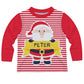 Boys red Santa tee shirt with name - Wimziy&Co.