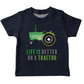 Boys blue and green pick-up tee shirt with name - Wimziy&Co.