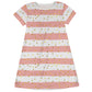 Girls peach and white striped dress - Wimziy&Co.