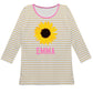 Girls yellow sunflowers blouse with name - Wimziy&Co.