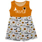 Girls white and orange halloween dress with name - Wimziy&Co.