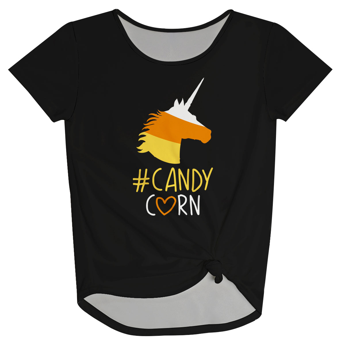 Girls black and yellow candy corn blouse - Wimziy&Co.