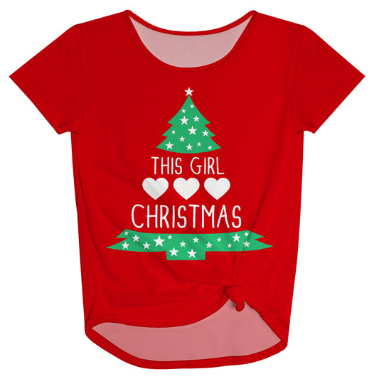 Girls red christmas tree blouse - Wimziy&Co.