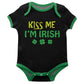 Kiss Me I am Irish Black Short Sleeve Onesie - Wimziy&Co.