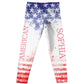 Americana Name Red White and Blue Leggings - Wimziy&Co.