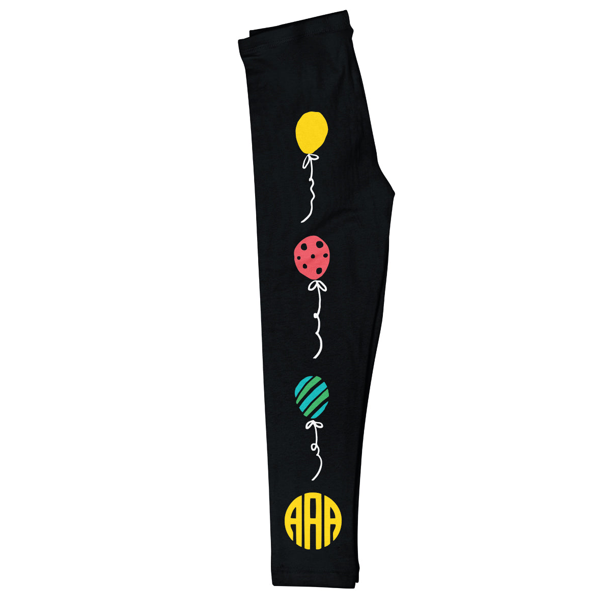 Black leggings with balloons and monogram - Wimziy&Co.