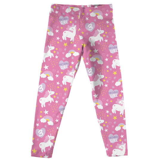 Pink birthday leggings with age - Wimziy&Co.