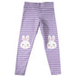 Bunnies Face Purple Stripes Leggings - Wimziy&Co.