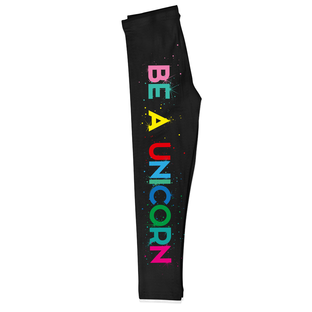 Colored Be A Unicorn Black Leggings - Wimziy&Co.