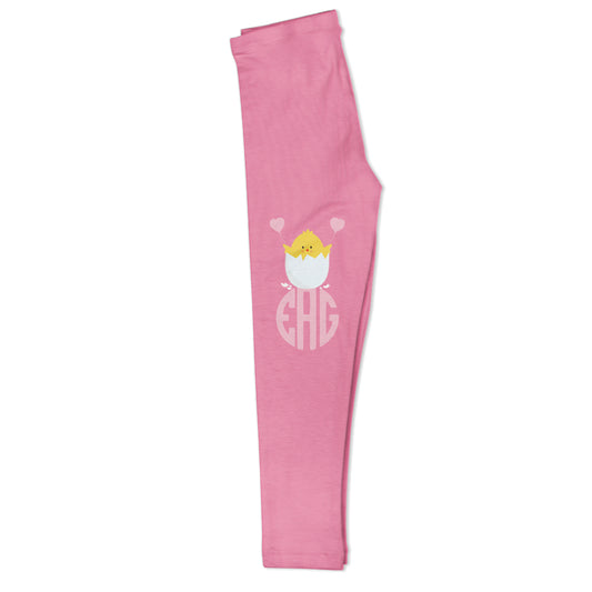 Chick Monogram Pink Leggings - Wimziy&Co.