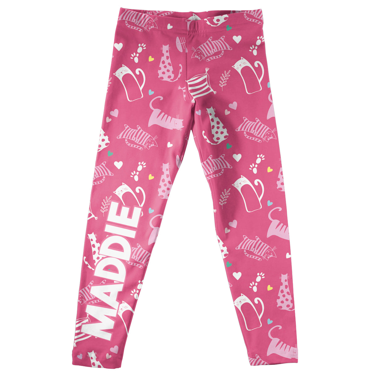 Cats Print Name Pink Leggings - Wimziy&Co.