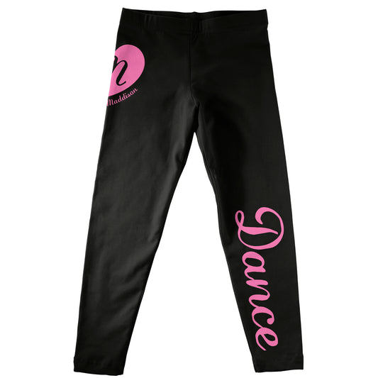 Dance Initial and Name Black Leggings - Wimziy&Co.
