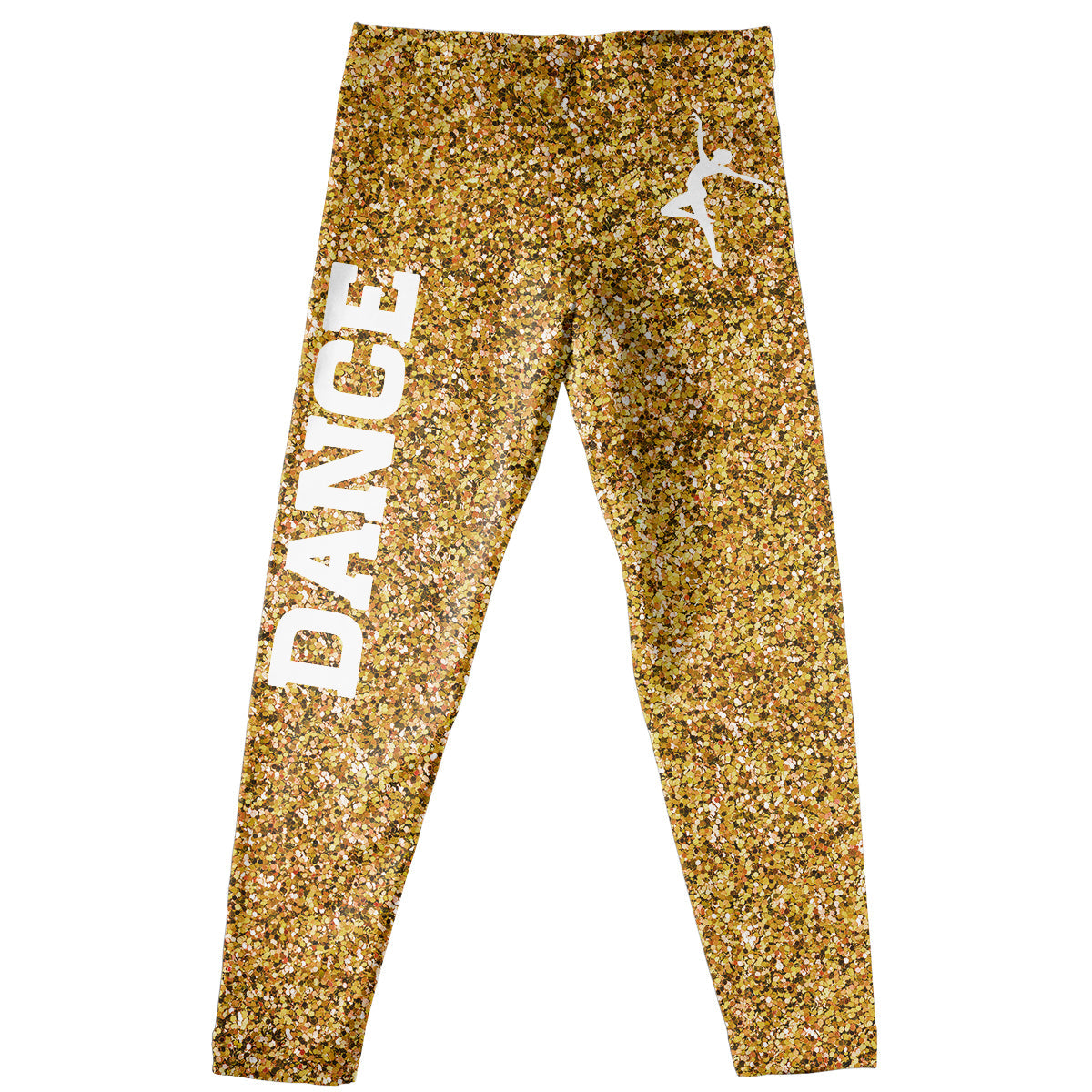 Gold glitter dancer silhouette girls leggings - Wimziy&Co.
