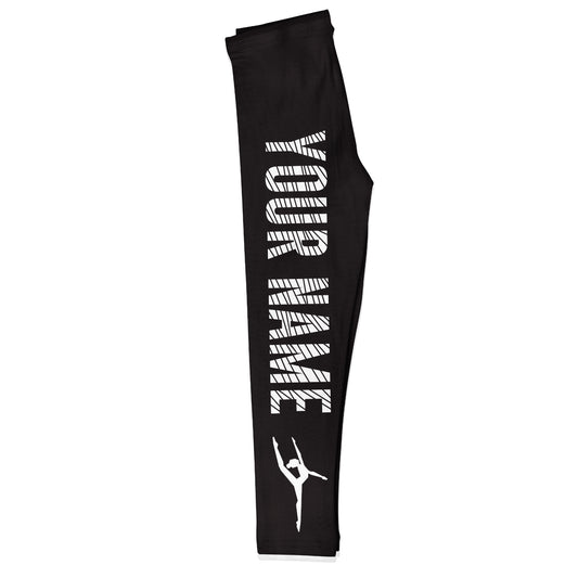 Black dance girls leggings with name - Wimziy&Co.