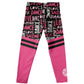 Dance Love Monogram Black and Pink Leggings - Wimziy&Co.