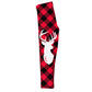 Girls red buffalo plaid leggings with deer and name - Wimziy&Co.